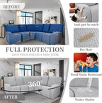 100% Waterproof Sectional Recliner Couch Covers - Image 6