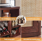 Lerliuo Rattan Wine Cabinet - Image 7