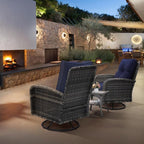 wildformers Luxury Outdoor Swivel Wicker Glider Patio Chairs - Image 8