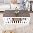 ChooChoo Farmhouse Coffee Table, Rustic Vintage Living Room Table - Image 3