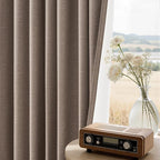 Topfinel Dark Flax Blackout Curtains 120 Inches Long - Image 5