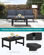 SERWALL Outdoor Sectional Sofa Set, 5-piece Outdoor Modula Couch Set - Image 8