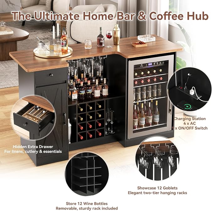 72" U-Shape Liquor Cabinet - Image 5
