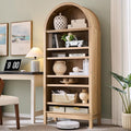 IFGET 71" Tall Arched Bookshelf, 7 Tiers Arch Bookcase by IFGETEnrichYourLivingSpace