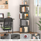 Aheaplus Rotating Bookshelf, 360 Display Corner Bookshelf - Image 4