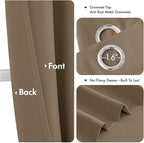 MIULEE Blackout Curtains for Bedroom 2 Panels 40 x 84 Inch Long Khaki | Thermal - Image 4