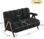 Mid Century Modern Accent Chair Loveseat Sofa - Image 2