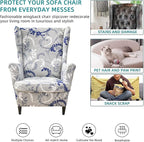 KRFOONN Wingback Chair Covers Slipcovers 2 Piece Stretch Wing Chair Covers - Image 5