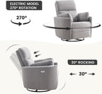 Power Recliner, Nursery Swivel Glider Rocking Chair - Image 5