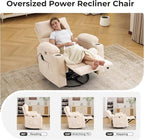 Rocking Chair Nursery with Adjustable Armrests, Electric Glider Recliner - Image 8