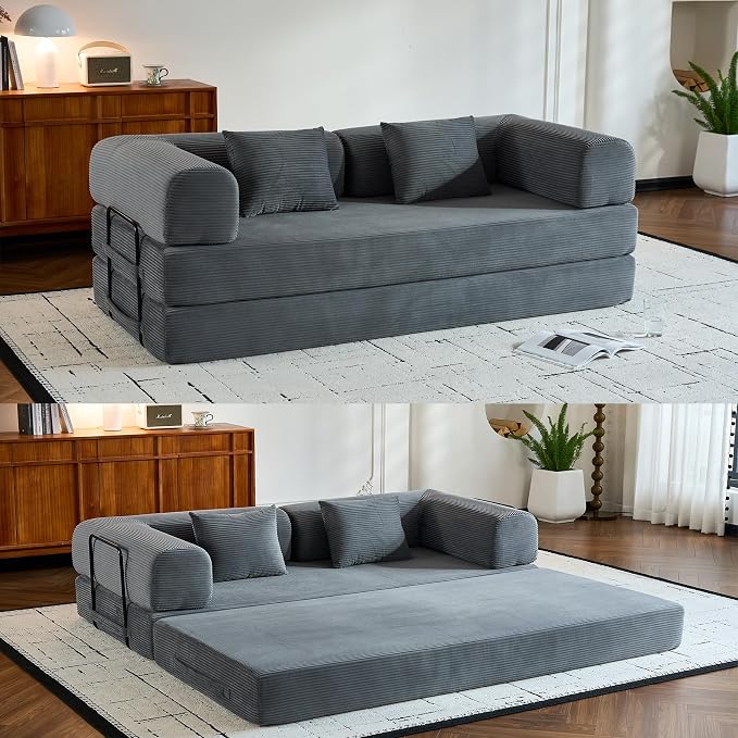 ZEIINPA Comfy Convertible Folding Mattress Couch, Floor Sofa Bed - Image 7