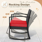 Greesum 3 Piece Patio Furniture Set, All-Weather Imitation Rattan Conversation - Image 2