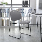 Flash Furniture 4 Pack HERCULES Series 880 lb. Capacity Gray Ultra-Compact - Image 2