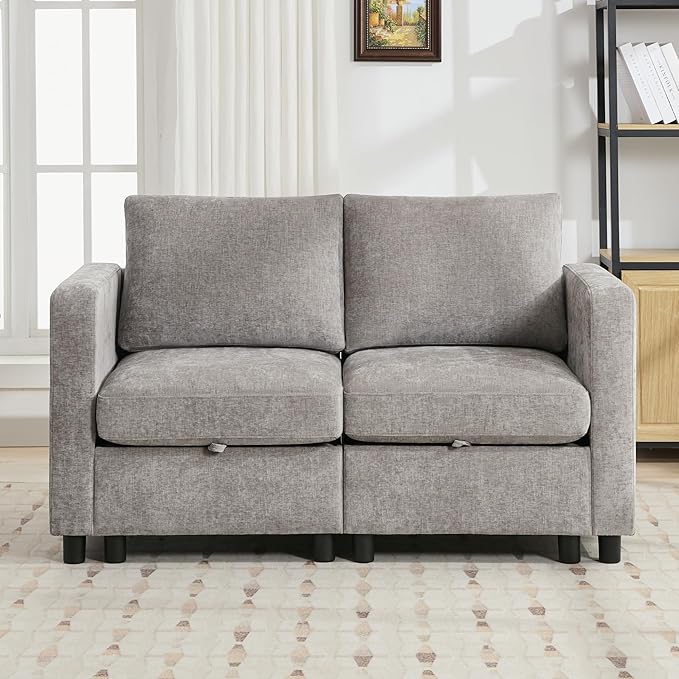 WUTUTUEE 58”Modular Sectional Loveseat Sofa, Modern Love Seat 2 Seater Sofa by WUTUTUEE