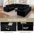 Sectional Cloud Couch for Living Room, Modular Floor Deep-Seat Sofa, Big Comfy - Image 7