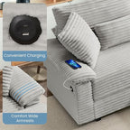 SUNWAVE 74" W Double Chaise Lounge Chair Indoor, Oversized Loveseat - Image 5
