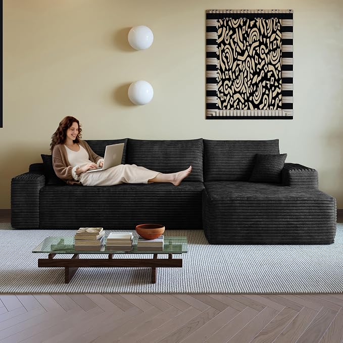 108" Sectional Couches for Living Room Cloud Couch Sofa - Image 8