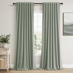 100% Blackout Curtains 90 Inch Length 2 Panels Set by Guken