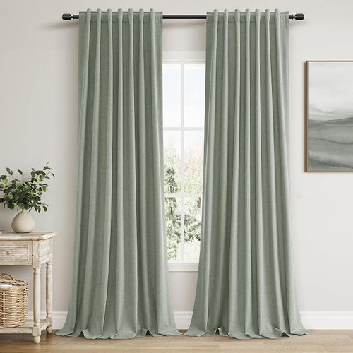 100% Blackout Curtains 90 Inch Length 2 Panels Set by Guken