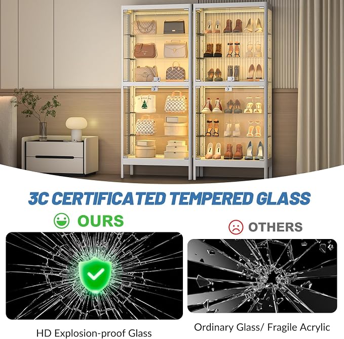 6-Tier Glass Display Cabinet - Image 4
