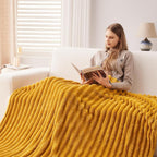 NEWCOSPLAY Fleece Ribbed Cozy Queen Blanket - Image 4