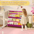 Aokitsink Kids Bookshelf for Kids Rooms, 4-Tier Montessori Bookshelf, Nursery - Image 3