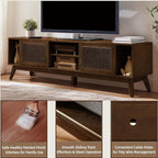 LKTART 68 Inch Mid Century Modern TV Stands - Image 6