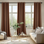 MIULEE Blackout Curtains for Bedroom 2 Panels 40 x 90 Inch Long Mocha Brown | - Image 6