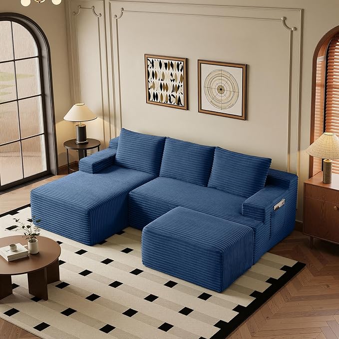 96" Sectional Couches for Living Room Cloud Couch Sofa by AWarmHomeForYou
