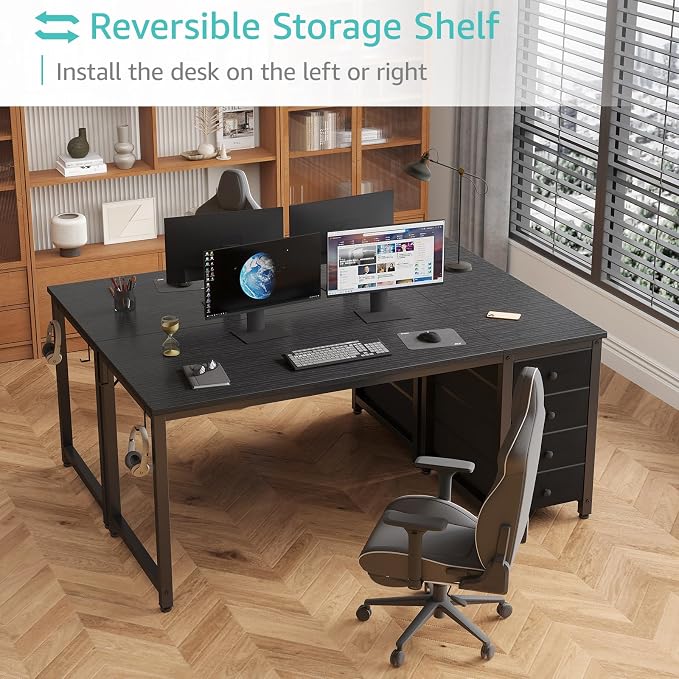 Lufeiya Gaming Desk with Fabric Drawers - Image 4