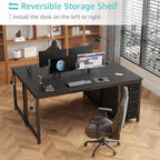 Lufeiya Gaming Desk with Fabric Drawers - Image 4
