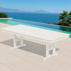 SERWALL Outdoor Large HDPE Dining Table, All Weather HDPE Outdoor Furniture - Image 3