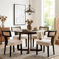 HNY Mid Century Modern Rattan Dining Chairs Set of 4, Farmhouse Linen by HNY