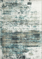 9x12 Area Rugs for Living Room: Washable Abstract Teal Green Badroom Carpet | - Image 8