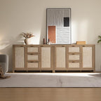 SICOTAS Rattan Large Sideboard Buffet Cabinet - Image 9
