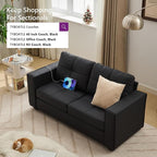 TYBOATLE 65" Faux Leather Loveseat - Image 8