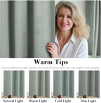 H.VERSAILTEX Linen Blackout Curtains Durable Thick Textured Linen Look 100% - Image 6