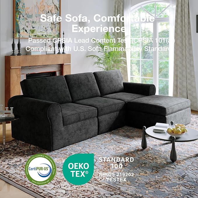 Novilla 108" Modular Sectional Sofa, Modular Sectional Couches - Image 22