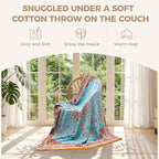 LUTBM Boho Throw Blanket for Couch Sofa Chair Cotton Summer Blankets for - Image 3