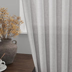 Grey Linen Curtains 120 Inch Extra Long - Image 2