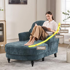Chaise Lounge Chair Indoor, 59.8" Oversized Couch Reading Chairs, Chenille - Image 6