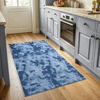 3x5 Tie-dye Dark Teal Area Rug Washable Non-Slip Soft - Image 2