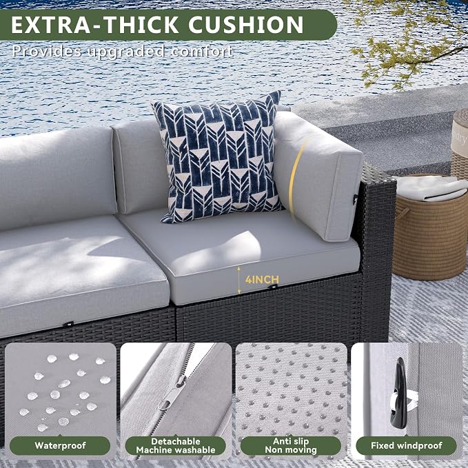 Aoxun 8 Piece Patio Furniture Set - Image 4