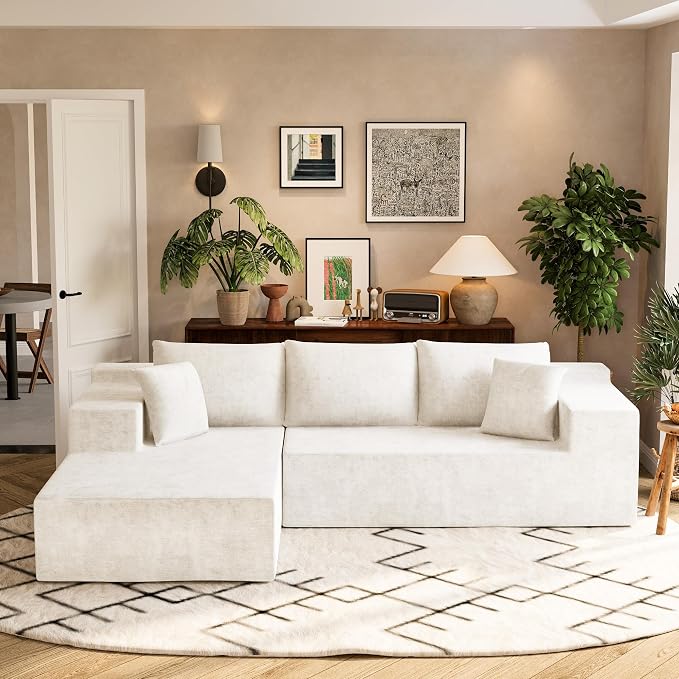 Homall 108" Modular Sectional Sofa, Boneless Couch - Image 7