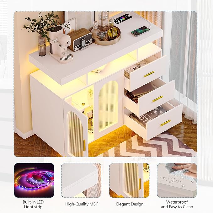 HNEBC LED Sideboard Buffet - Image 9