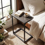 AMHANCIBLE C Shaped End Tables Set of 2, Couch Side Tables that Slide Under Sofa - Image 5