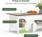 YOSHOOT 39.4" Farmhouse Coffee Table - Image 5