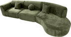 Merax 3-Piece 140" Sectional Modular Sofa Set, 4 Seat Curved Modern Cloud Couch - Image 8