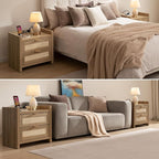 SICOTAS Rattan Nightstand End Table - Image 7