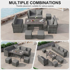 LOUVIXA 7 Pieces Patio Furniture Set, Outdoor Patio Furniture, Wicker - Image 3